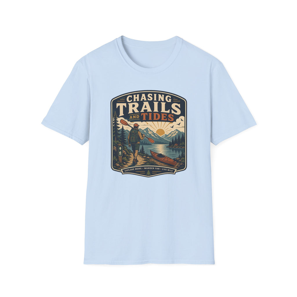 Chasing Trails and Tides T‑Shirt