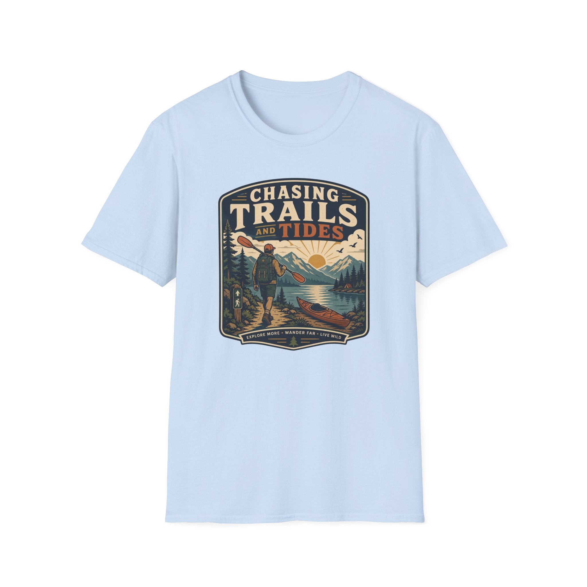 Chasing Trails and Tides T‑Shirt