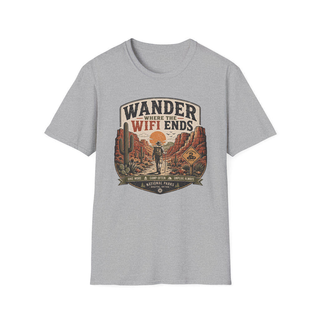 Wander Where the WiFi Ends T‑Shirt