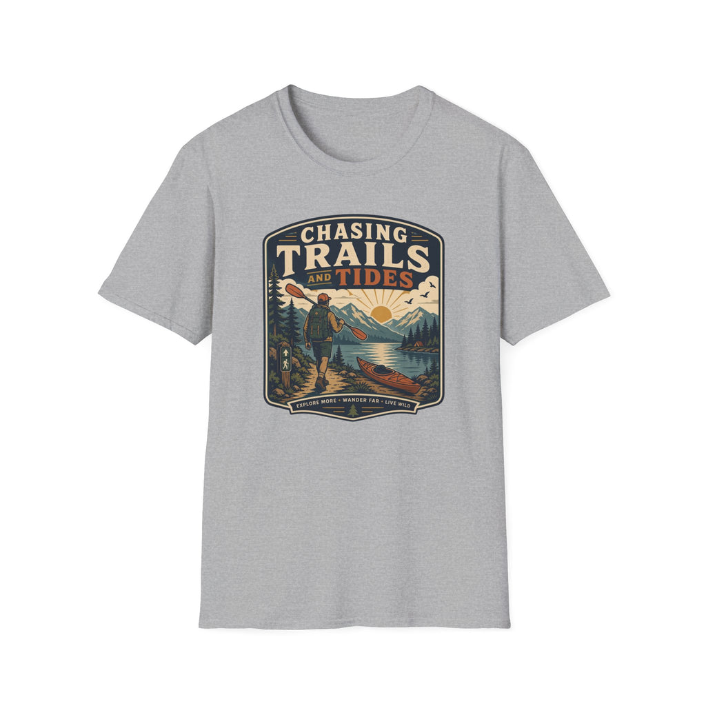 Chasing Trails and Tides T‑Shirt