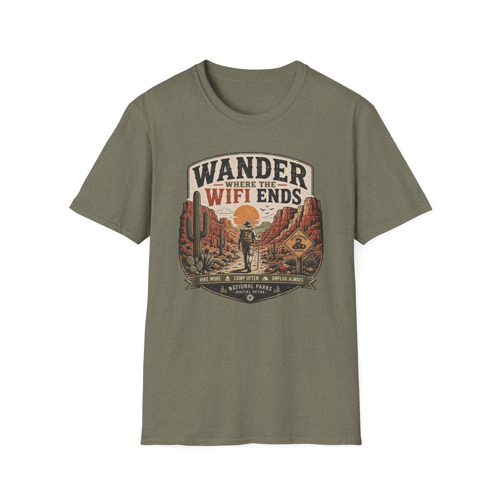Wander Where the WiFi Ends T‑Shirt