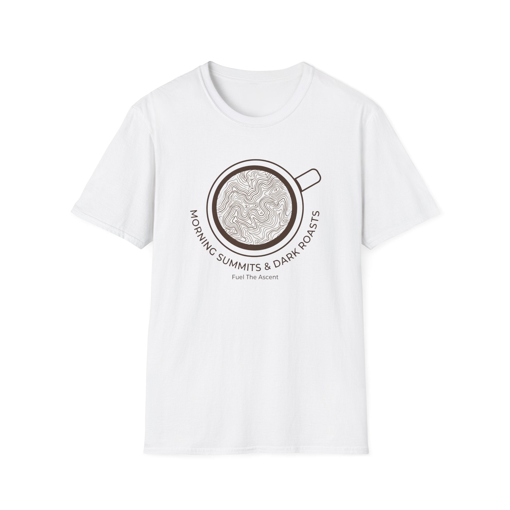 Morning Summits and Dark Roasts T‑Shirt