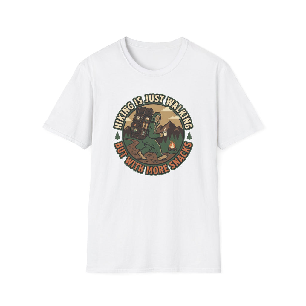 Hiking is Just Walking but with More Snacks T‑Shirt