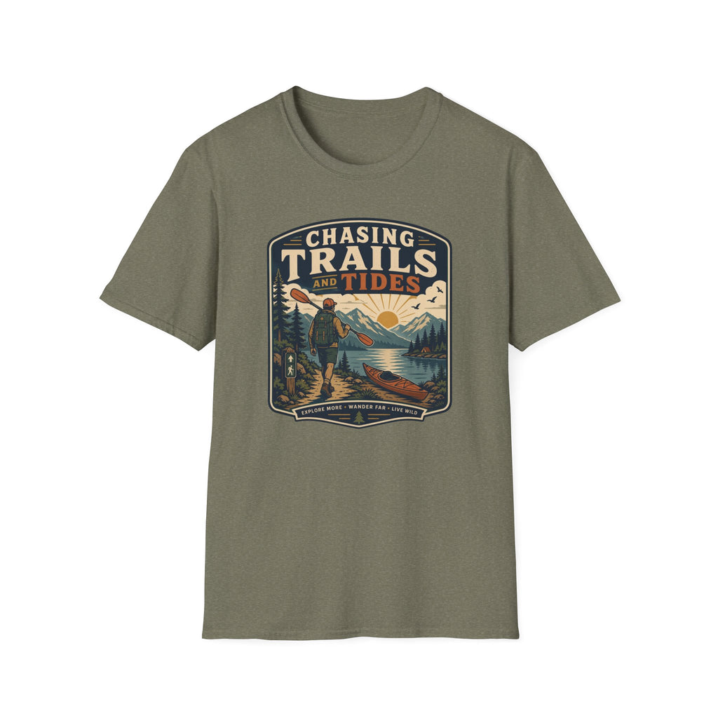 Chasing Trails and Tides T‑Shirt