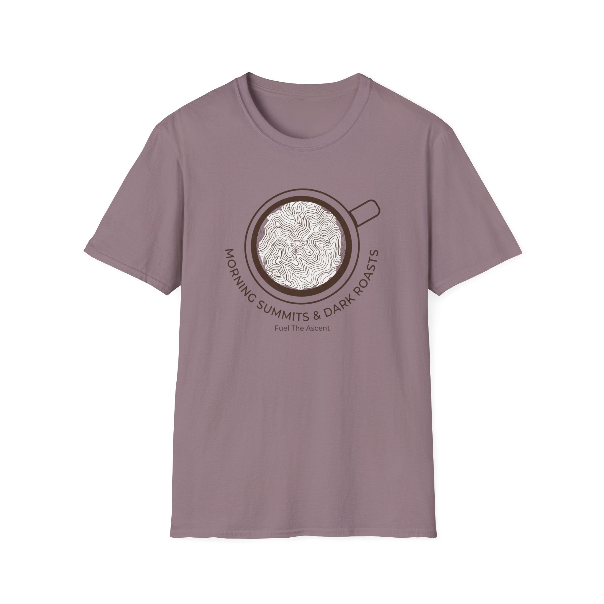 Morning Summits and Dark Roasts T‑Shirt