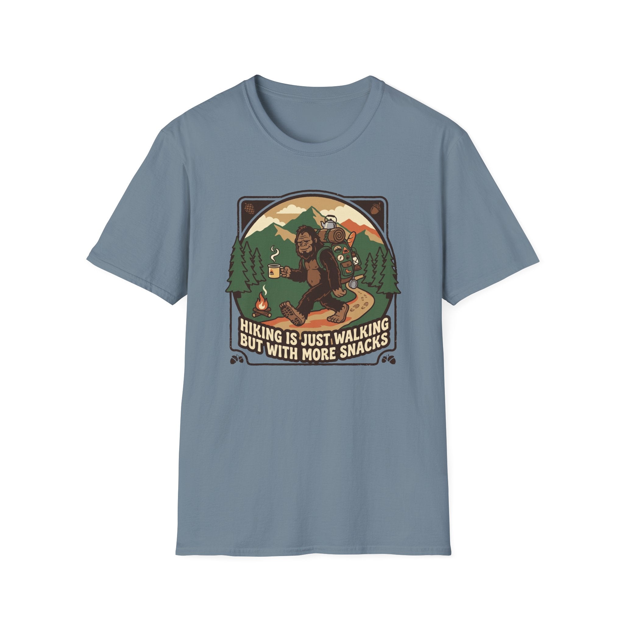 Funny Bigfoot Hiking T‑Shirt