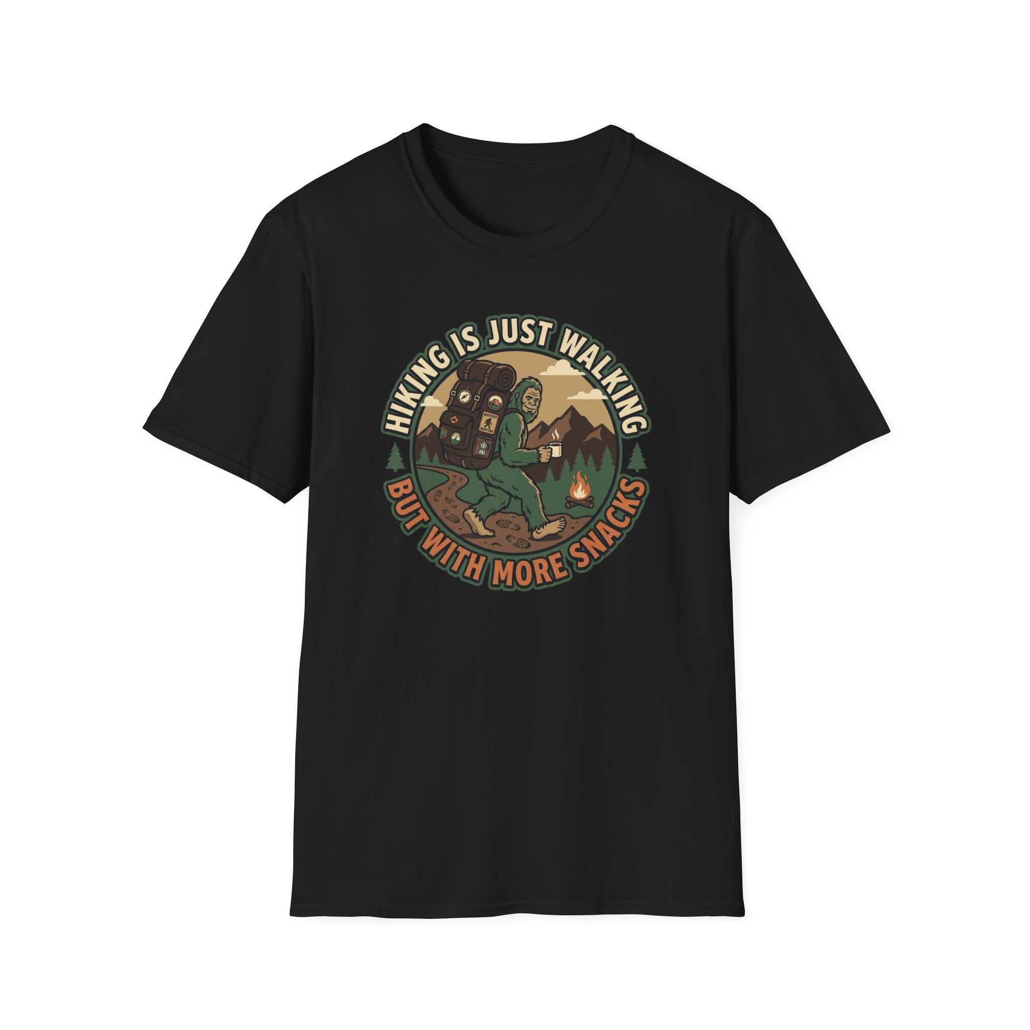 Hiking is Just Walking but with More Snacks T‑Shirt