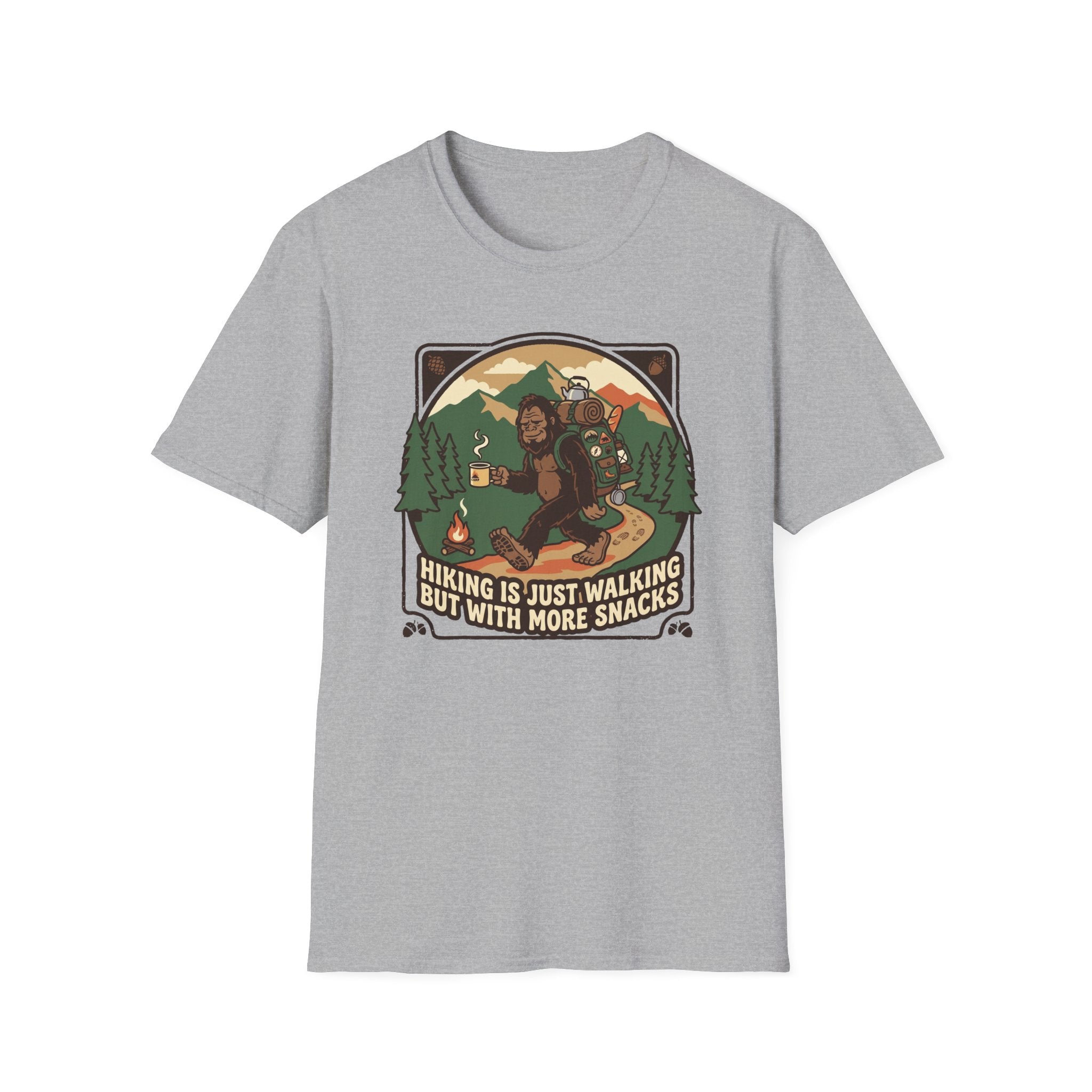 Funny Bigfoot Hiking T‑Shirt
