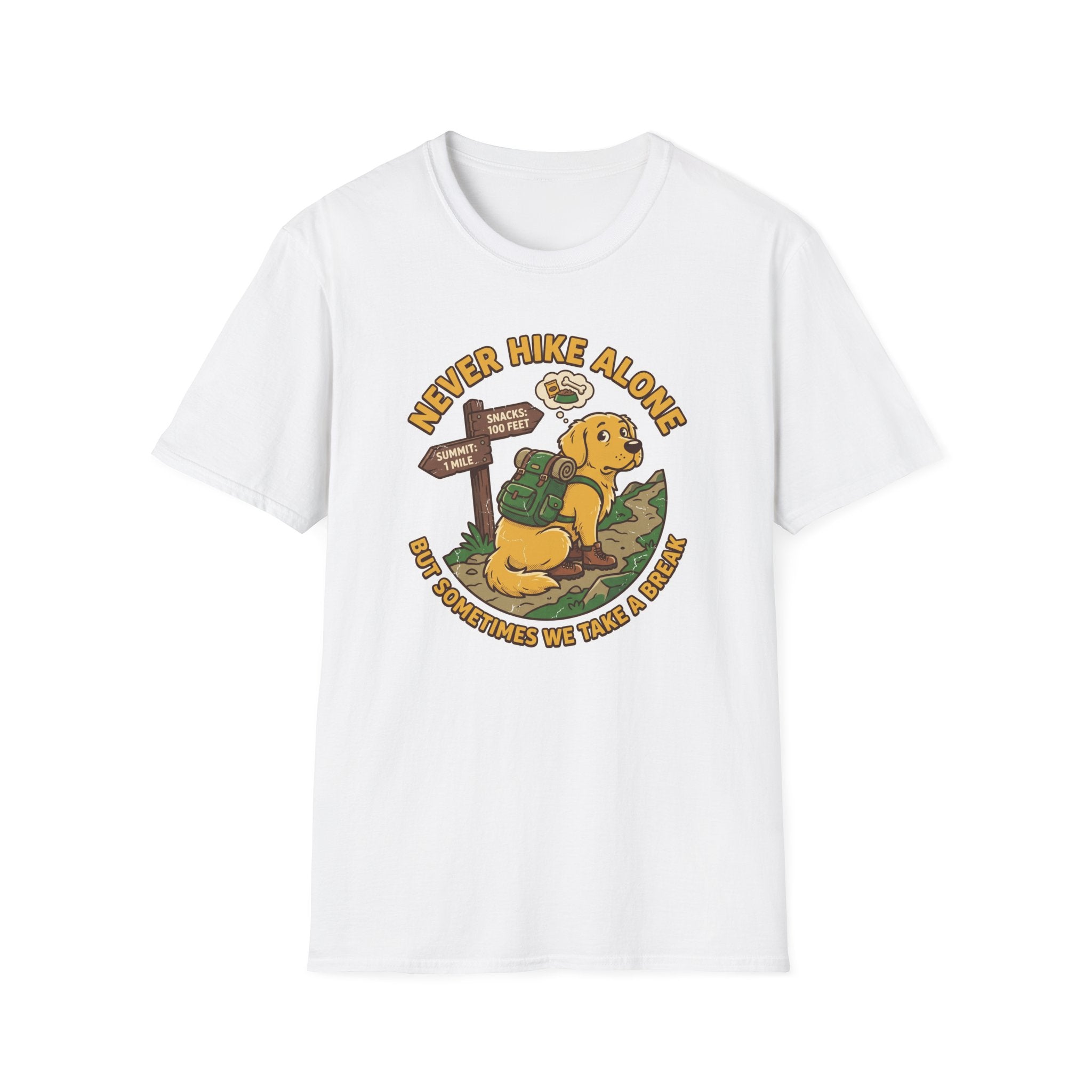 Never Hike Alone but Sometimes We Take a Break T‑Shirt