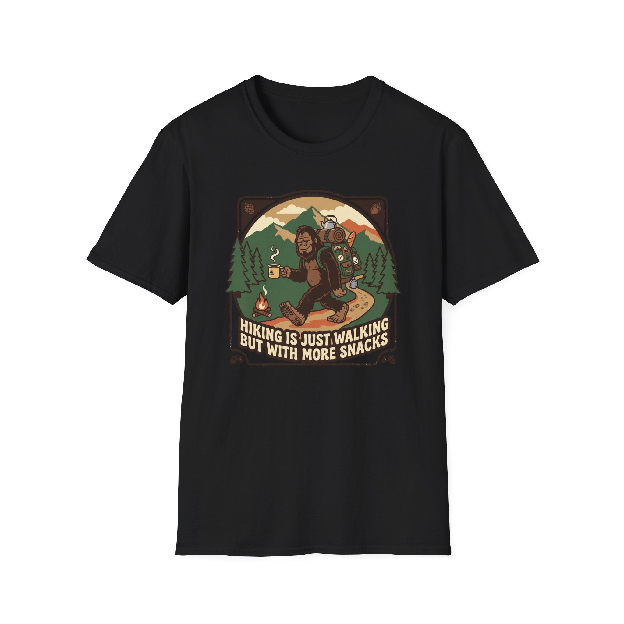 Funny Bigfoot Hiking T‑Shirt