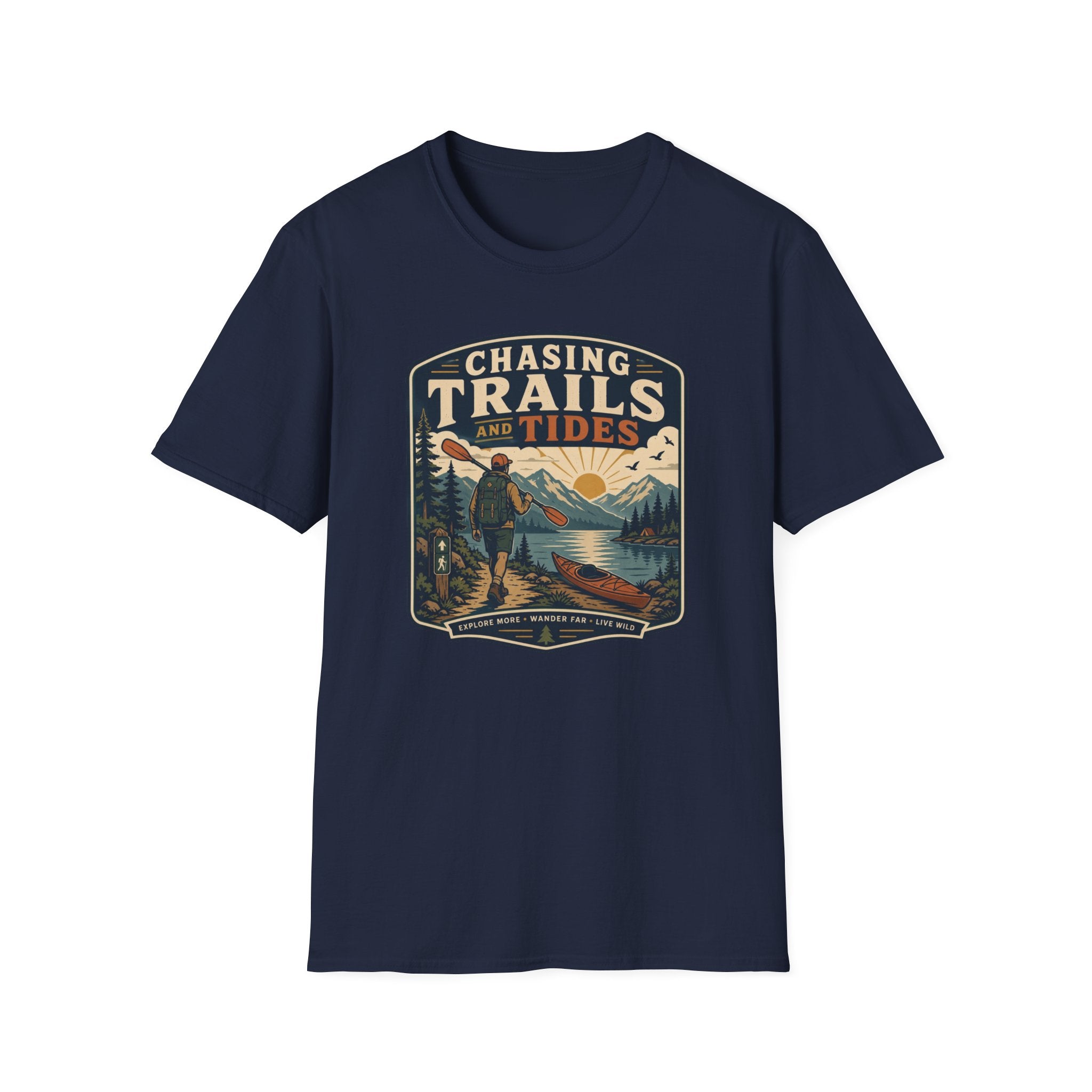 Chasing Trails and Tides T‑Shirt