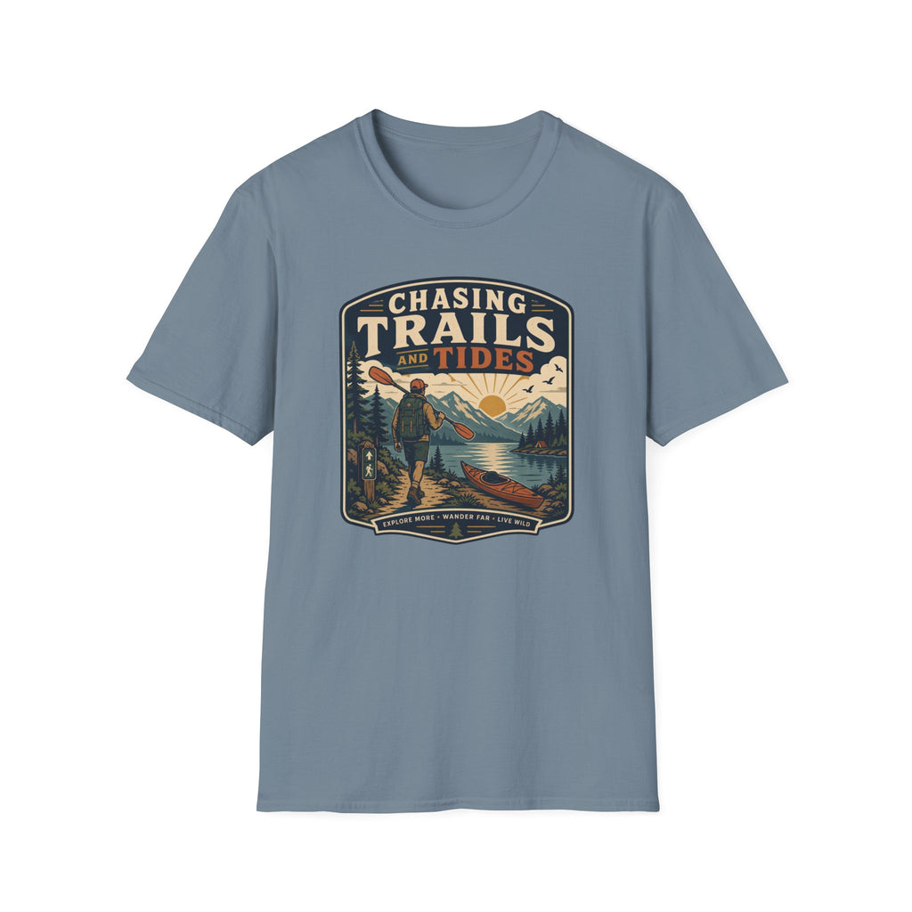 Chasing Trails and Tides T‑Shirt