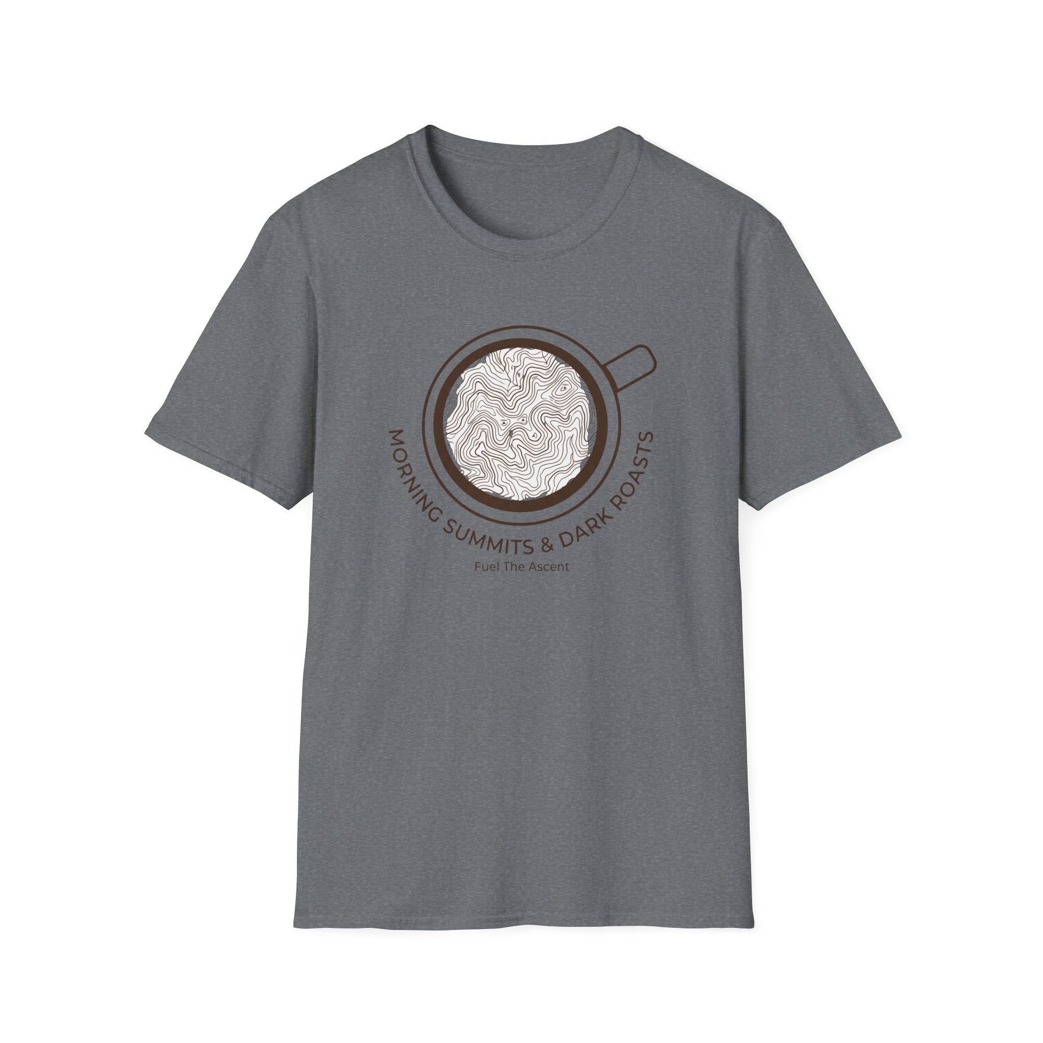 Morning Summits and Dark Roasts T‑Shirt