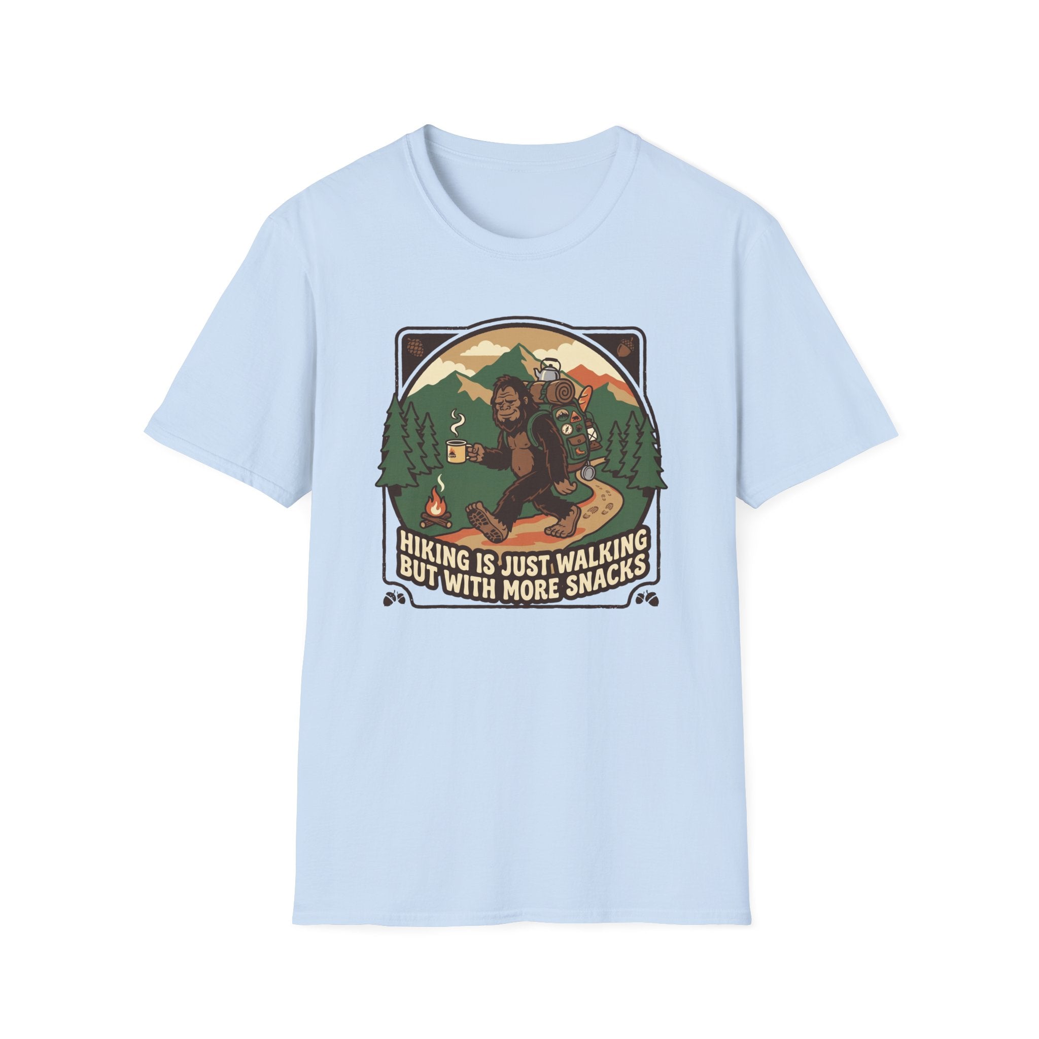 Funny Bigfoot Hiking T‑Shirt