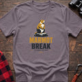 Paragon hiking t-shirt with a sitting marmot graphic and the text “Marmot Break The Summit Can Wait”
